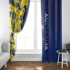 Australia Cockatoo Window Curtain Aussie Flag With Golden Wattle