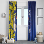 Australia Cockatoo Window Curtain Aussie Flag With Golden Wattle