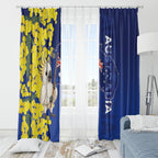 Australia Cockatoo Window Curtain Aussie Flag With Golden Wattle