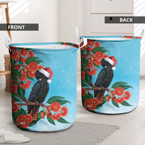 Australia Cockatoo Festive Christmas Laundry Basket