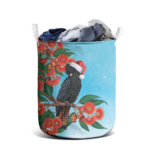 Australia Cockatoo Festive Christmas Laundry Basket