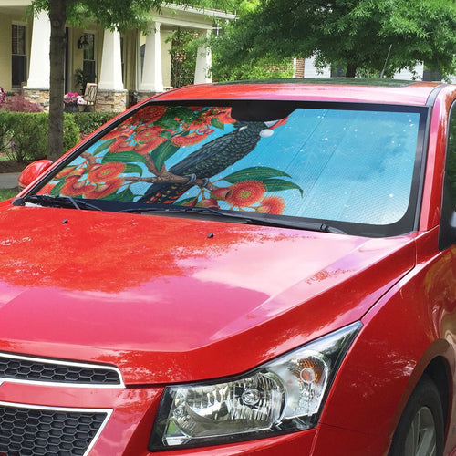 Australia Cockatoo Festive Christmas Auto Sun Shade