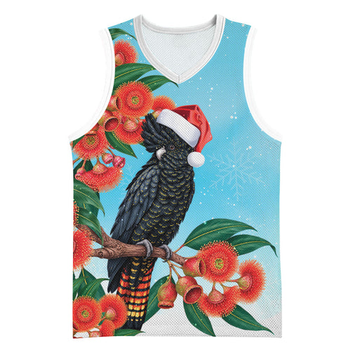 Australia Cockatoo Festive Christmas Basketball Jersey