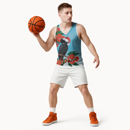 Australia Cockatoo Festive Christmas Basketball Jersey