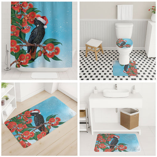 Australia Cockatoo Festive Christmas Bathroom Set