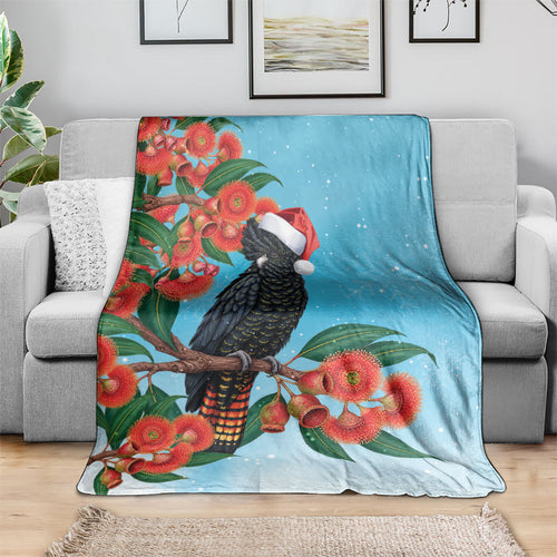 Australia Cockatoo Festive Christmas Blanket