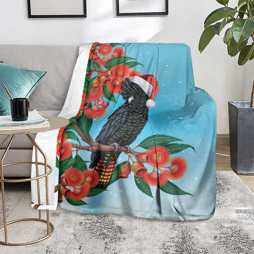 Australia Cockatoo Festive Christmas Blanket