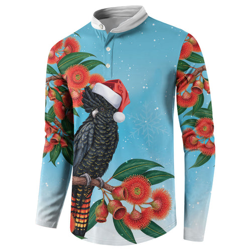 Australia Cockatoo Festive Christmas Button Sweatshirt