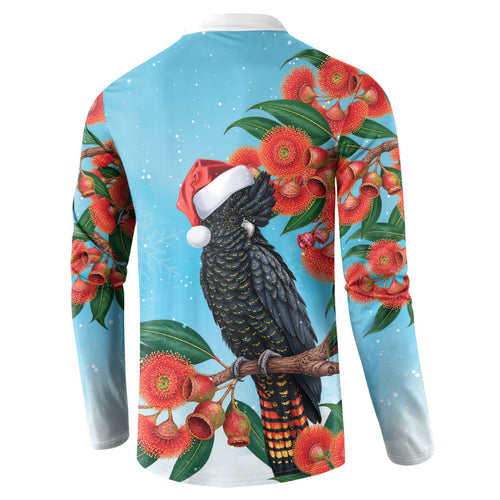 Australia Cockatoo Festive Christmas Button Sweatshirt