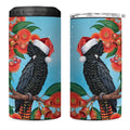 Australia Cockatoo Festive Christmas 4 in 1 Can Cooler Tumbler