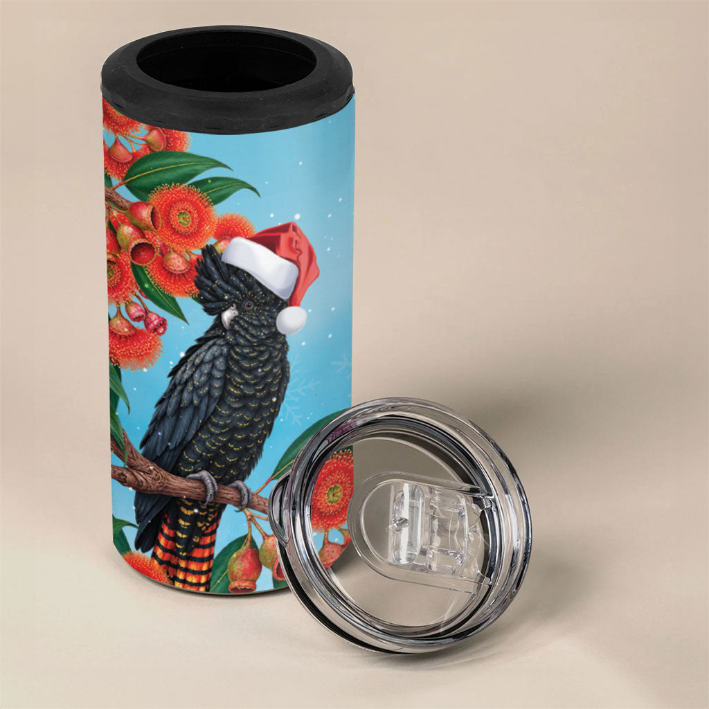 Australia Cockatoo Festive Christmas 4 in 1 Can Cooler Tumbler