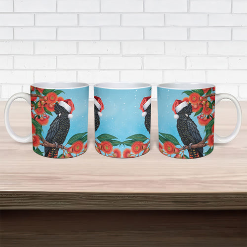Australia Cockatoo Festive Christmas Ceramic Mug