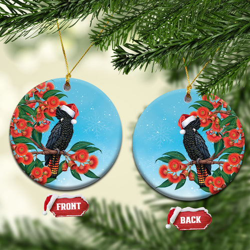 Australia Cockatoo Festive Christmas Ceramic Ornament