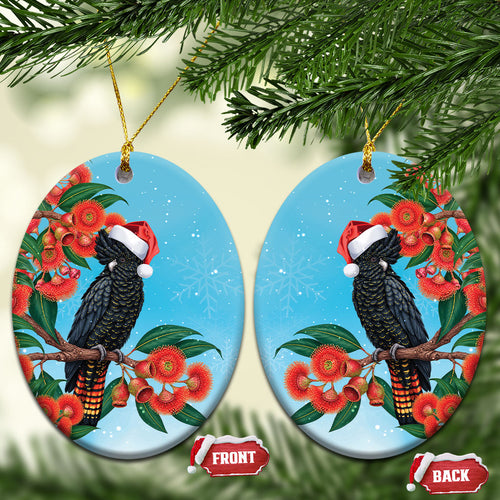 Australia Cockatoo Festive Christmas Ceramic Ornament