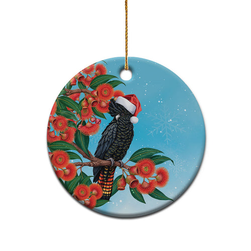 Australia Cockatoo Festive Christmas Ceramic Ornament