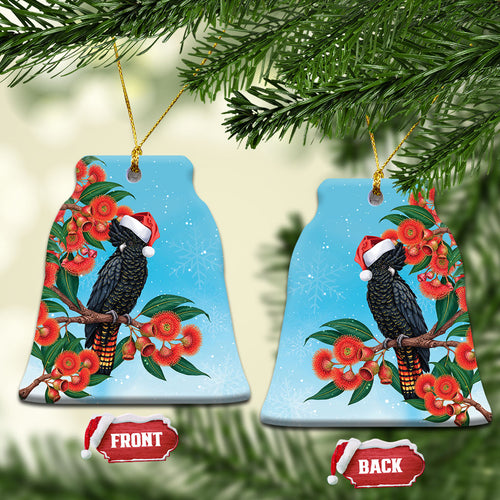 Australia Cockatoo Festive Christmas Ceramic Ornament