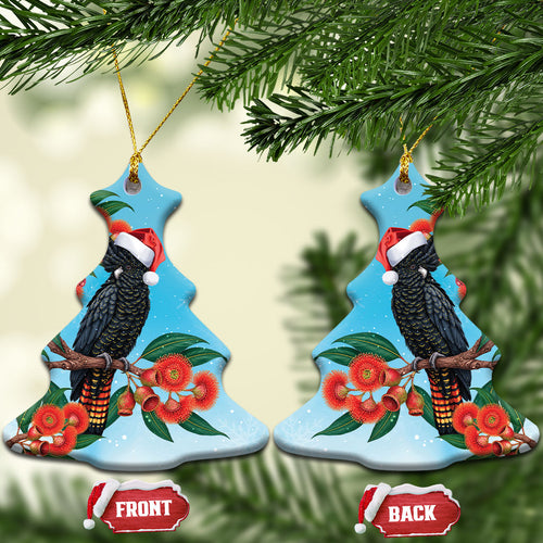 Australia Cockatoo Festive Christmas Ceramic Ornament