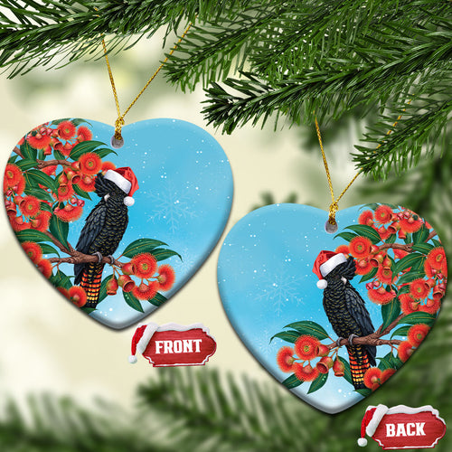 Australia Cockatoo Festive Christmas Ceramic Ornament