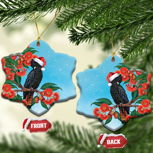 Australia Cockatoo Festive Christmas Ceramic Ornament