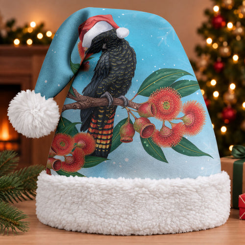 Australia Cockatoo Festive Christmas Santa Hat