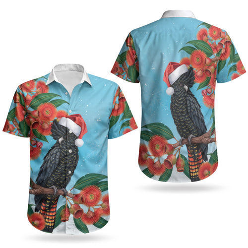 Australia Cockatoo Festive Christmas Couples Matching Summer Maxi Dress and Hawaiian Shirt