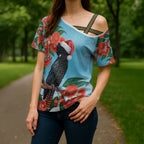 Australia Cockatoo Festive Christmas Cross Shoulder Shirt