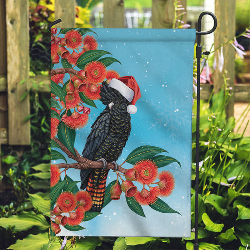 Australia Cockatoo Festive Christmas Garden Flag