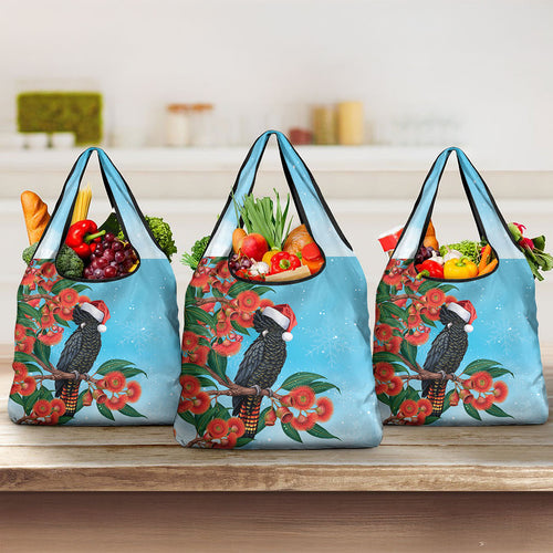 Australia Cockatoo Festive Christmas Grocery Bag