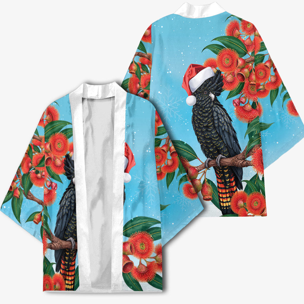 Australia Cockatoo Festive Christmas Kimono