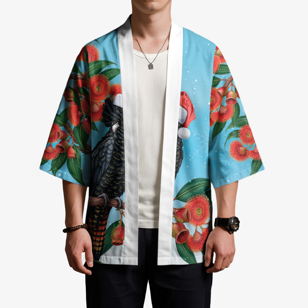 Australia Cockatoo Festive Christmas Kimono