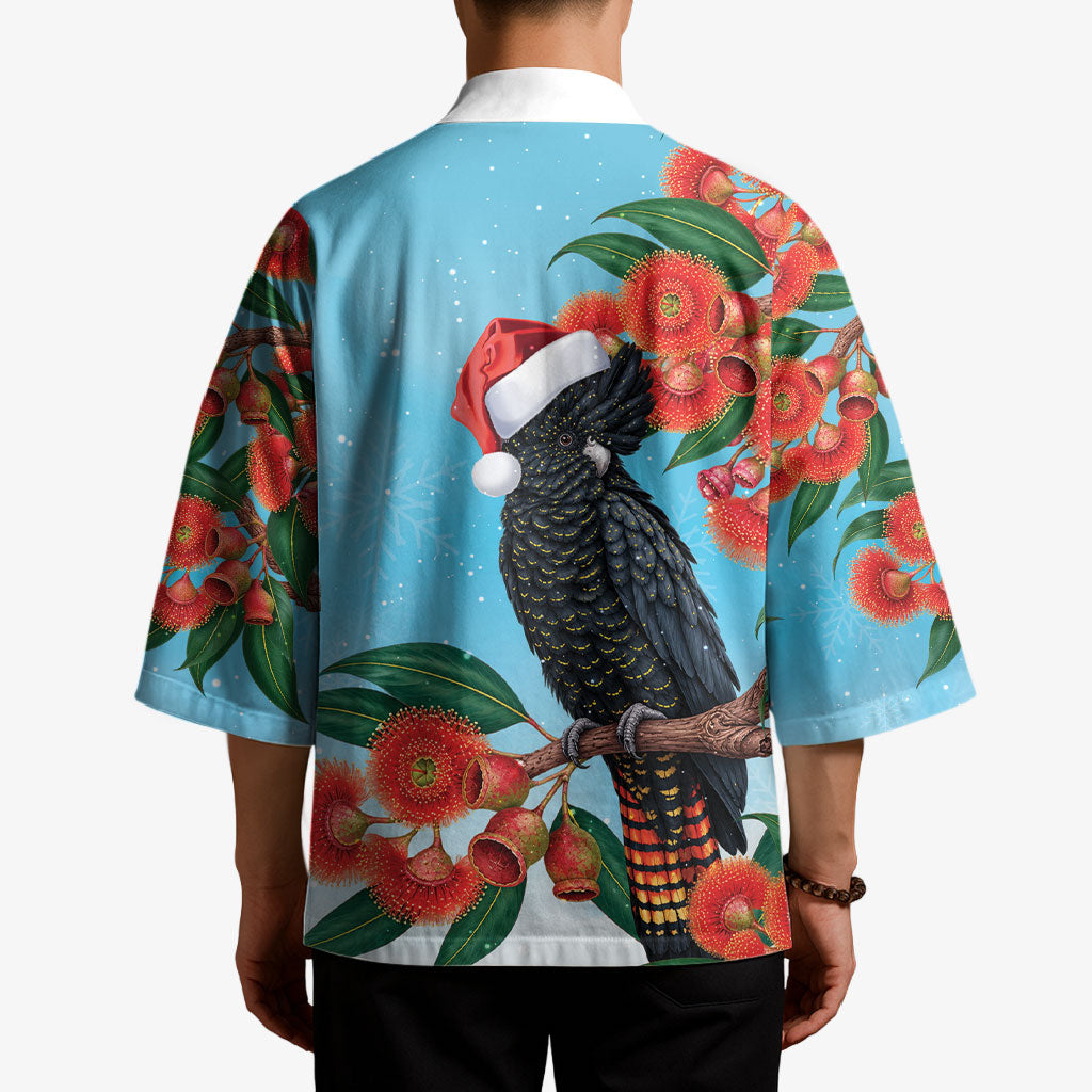 Australia Cockatoo Festive Christmas Kimono