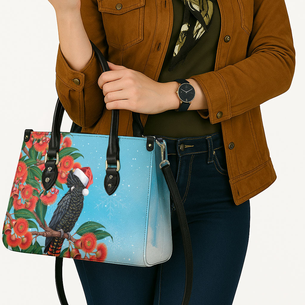 Australia Cockatoo Festive Christmas Leather Bag