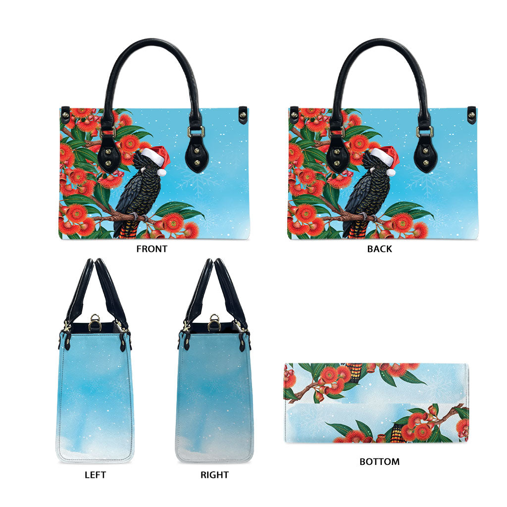 Australia Cockatoo Festive Christmas Leather Bag