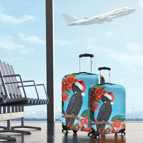 Australia Cockatoo Festive Christmas Luggage Cover