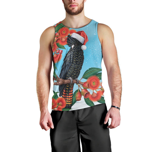 Australia Cockatoo Festive Christmas Men Tank Top