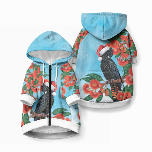 Australia Cockatoo Festive Christmas Pet Hoodie