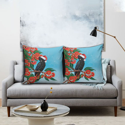 Australia Cockatoo Festive Christmas Pillow Cover