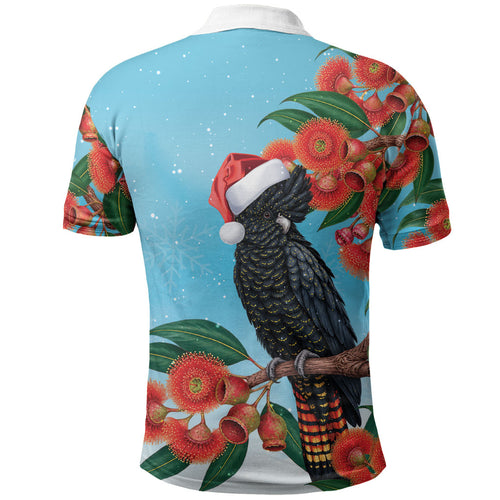 Australia Cockatoo Festive Christmas Polo Shirt