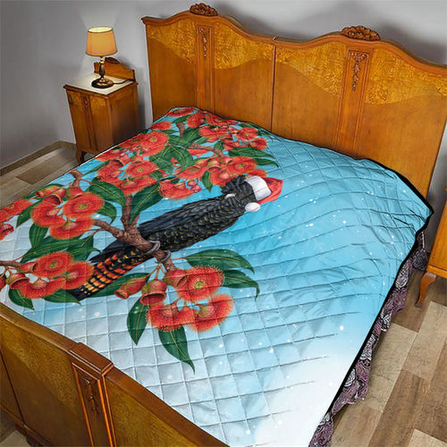 Australia Cockatoo Festive Christmas Quilt