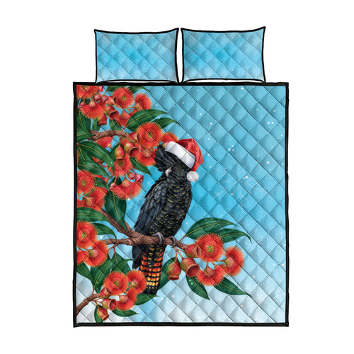 Australia Cockatoo Festive Christmas Quilt Bed Set