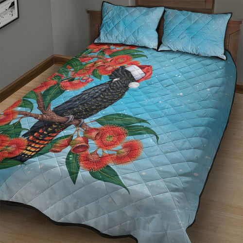 Australia Cockatoo Festive Christmas Quilt Bed Set