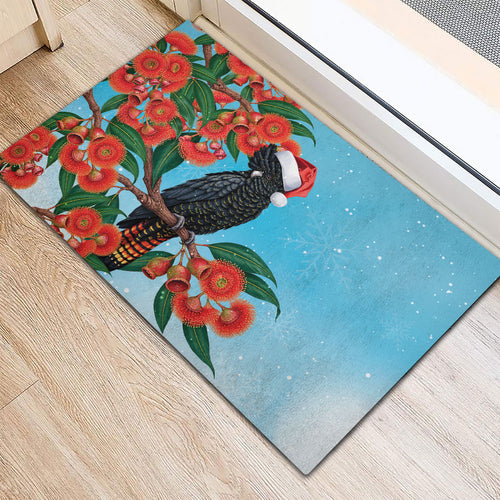 Australia Cockatoo Festive Christmas Rubber Doormat