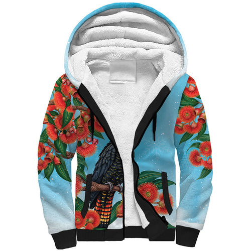 Australia Cockatoo Festive Christmas Sherpa Hoodie
