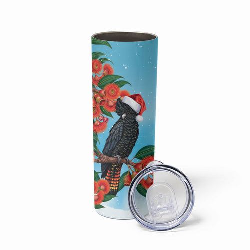 Australia Cockatoo Festive Christmas Skinny Tumbler