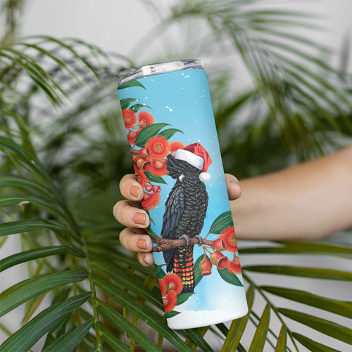 Australia Cockatoo Festive Christmas Skinny Tumbler