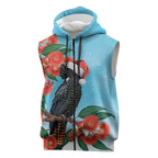Australia Cockatoo Festive Christmas Sleeveless Zip Hoodie