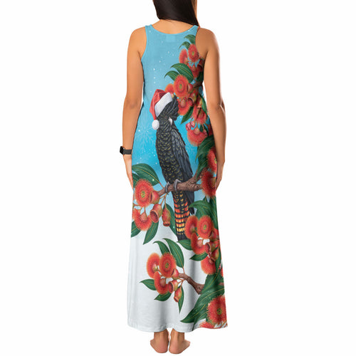 Australia Cockatoo Festive Christmas Tank Maxi Dress