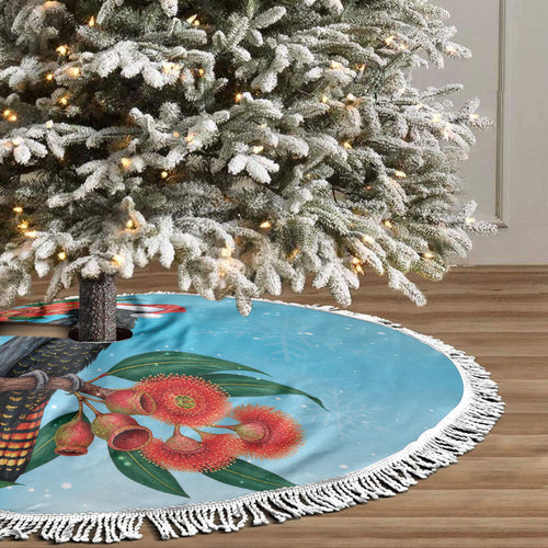 Australia Cockatoo Festive Christmas Tree Skirt