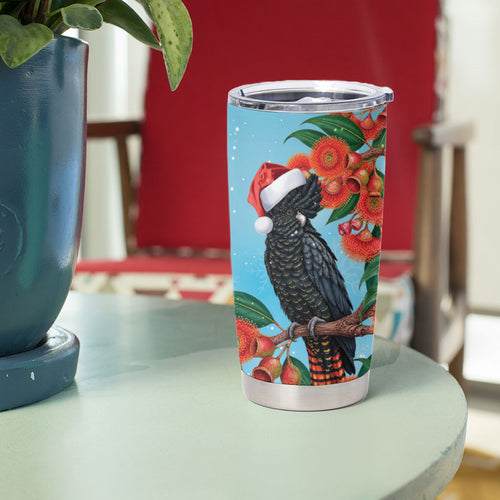 Australia Cockatoo Festive Christmas Tumbler Cup