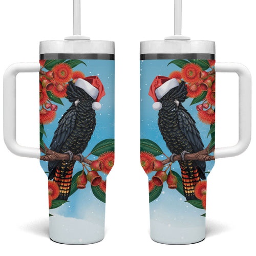 Australia Cockatoo Festive Christmas Tumbler With Handle